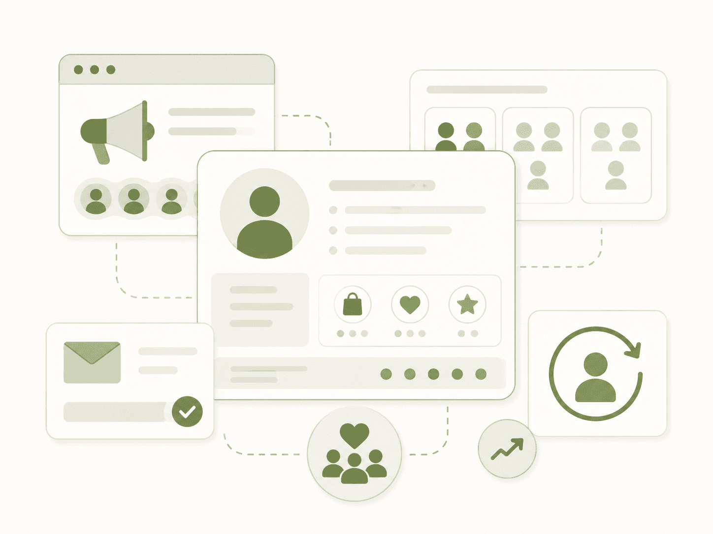Grace Rest Skin Studio customer retention and marketing workflow illustration