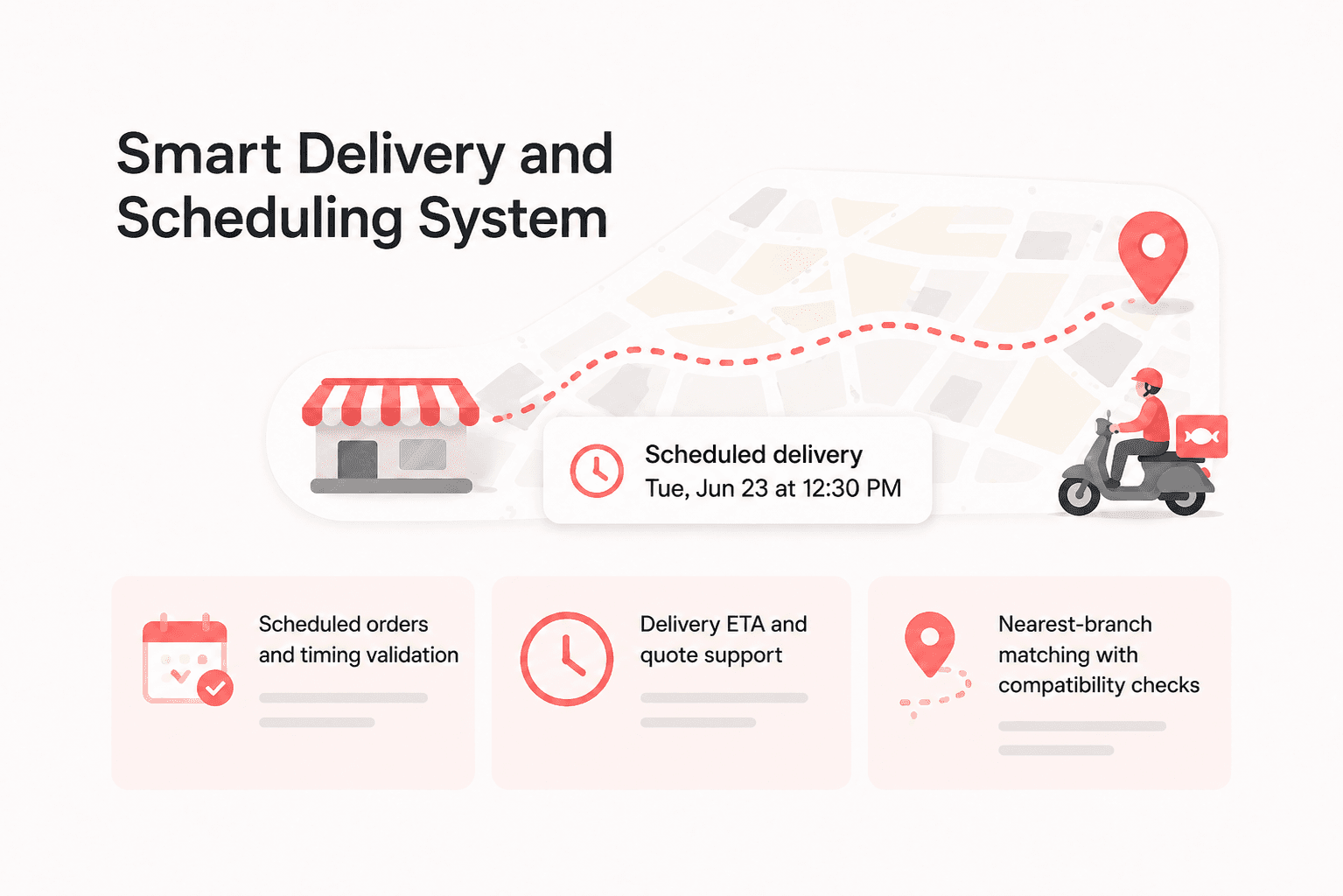 Happy Tuna desktop ordering page and mobile scheduled order summary